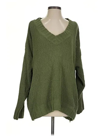 Pre-owned Aerie Pullover Sweater In Green
