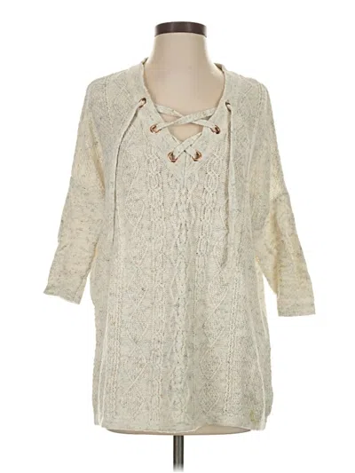 Pre-owned Aerie Pullover Sweater In Ivory