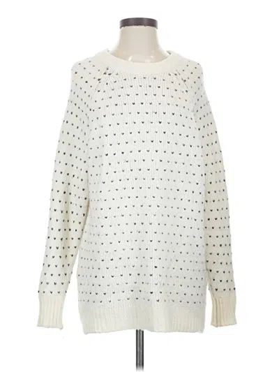 Pre-owned Aerie Pullover Sweater In Ivory