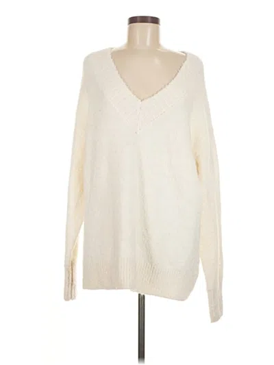 Pre-owned Aerie Pullover Sweater In Ivory