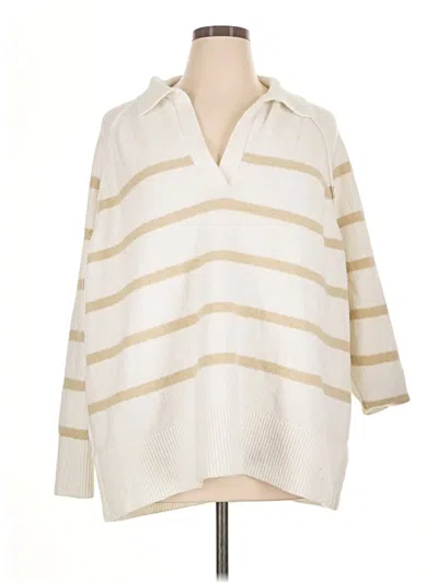 Pre-owned Aerie Pullover Sweater In Ivory