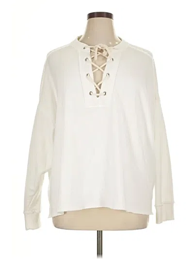 Pre-owned Aerie Pullover Sweater In Ivory