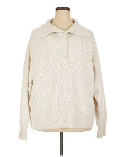 Pre-owned Aerie Pullover Sweater In Ivory