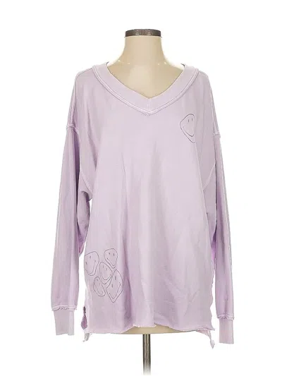 Pre-owned Aerie Pullover Sweater In Purple