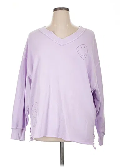 Pre-owned Aerie Pullover Sweater In Purple