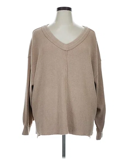 Pre-owned Aerie Pullover Sweater In Tan