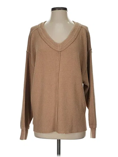 Pre-owned Aerie Pullover Sweater In Tan