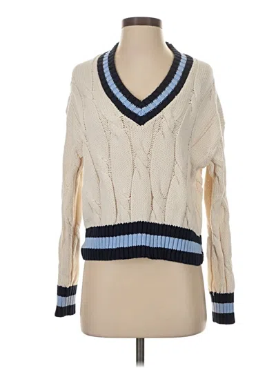 Pre-owned Aerie Pullover Sweater In White