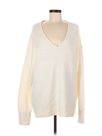 Pre-owned Aerie Pullover Sweater In White