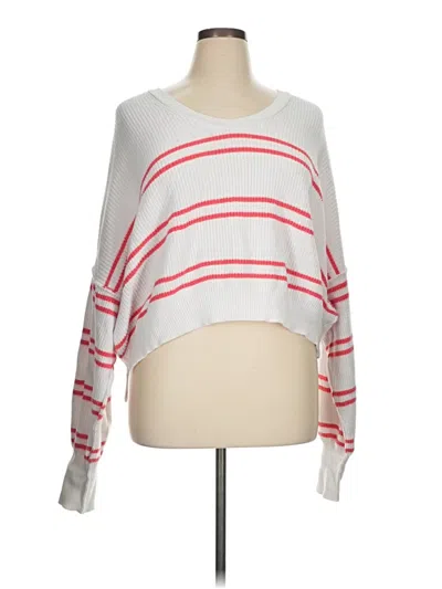 Pre-owned Aerie Pullover Sweater In White