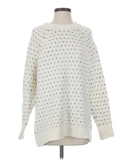 Pre-owned Aerie Pullover Sweater In White