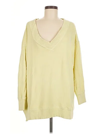 Pre-owned Aerie Pullover Sweater In Yellow