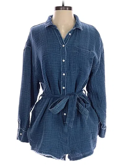 Pre-owned Aerie Romper In Blue
