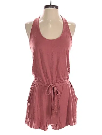 Pre-owned Aerie Romper In Burgundy