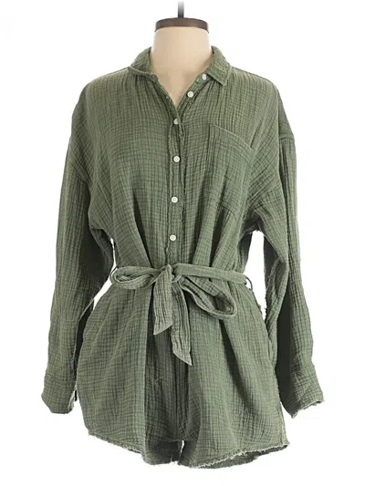 Pre-owned Aerie Romper In Green