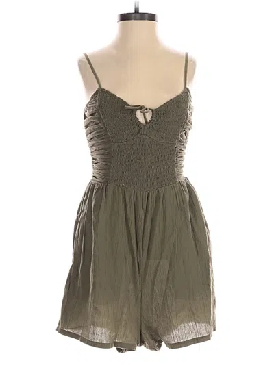 Pre-owned Aerie Romper In Green