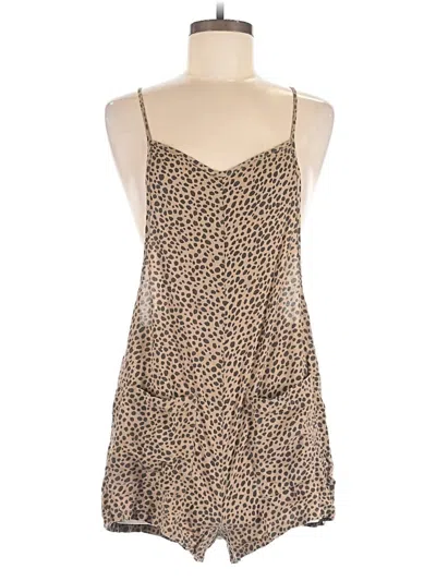 Pre-owned Aerie Romper In Tan