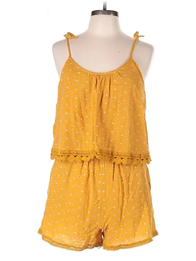 Pre-owned Aerie Romper In Yellow