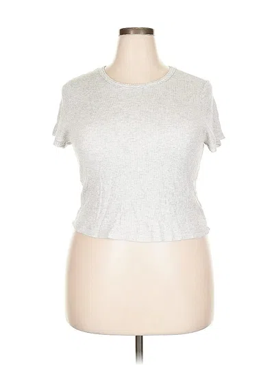 Pre-owned Aerie Short Sleeve T-shirt In Silver