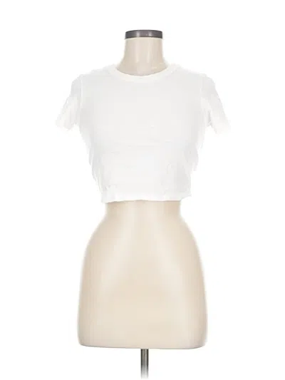 Pre-owned Aerie Short Sleeve T-shirt In White