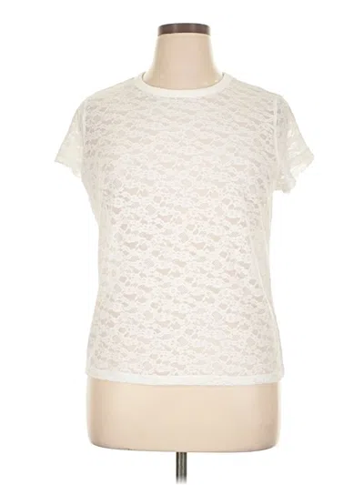 Aerie Short Sleeve Top Ivory Mock Neckline Tops In White