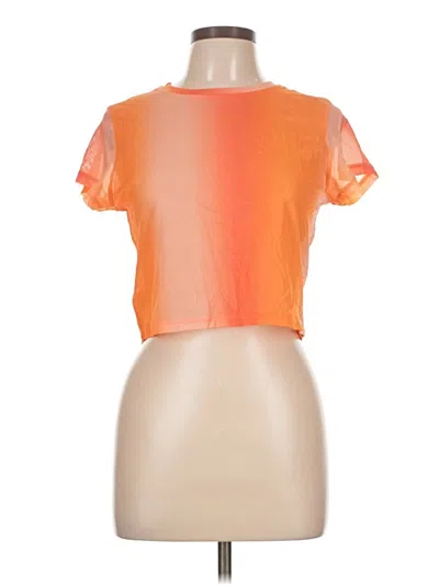 Aerie Short Sleeve Top Orange Keyhole Neckline Tops