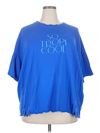 Pre-owned Aerie Short Sleeve T-shirt In Blue