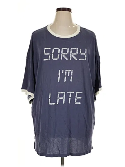 Pre-owned Aerie Short Sleeve T-shirt In Blue