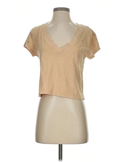 Pre-owned Aerie Short Sleeve T-shirt In Brown