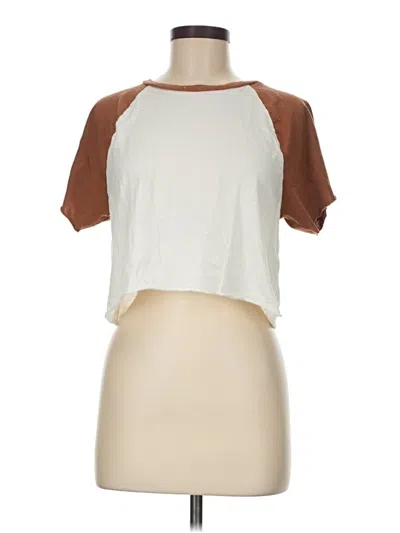 Pre-owned Aerie Short Sleeve T-shirt In Brown