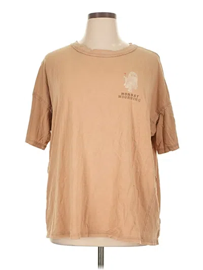 Pre-owned Aerie Short Sleeve T-shirt In Brown