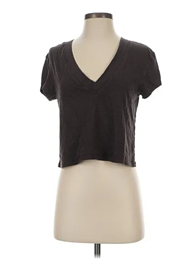 Pre-owned Aerie Short Sleeve T-shirt In Brown