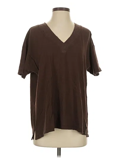 Pre-owned Aerie Short Sleeve T-shirt In Brown