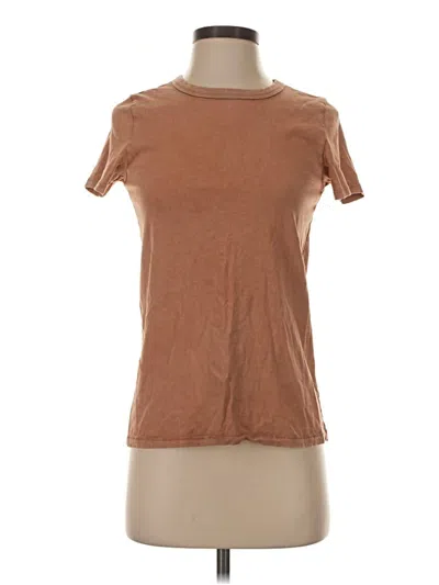 Pre-owned Aerie Short Sleeve T-shirt In Brown