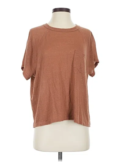 Pre-owned Aerie Short Sleeve T-shirt In Brown