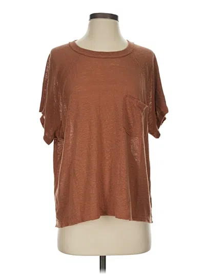Pre-owned Aerie Short Sleeve T-shirt In Brown