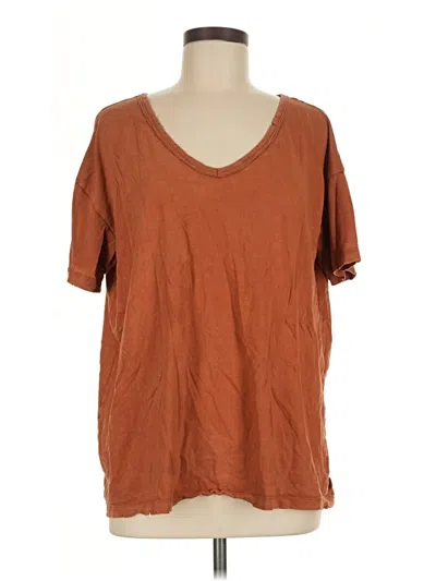 Pre-owned Aerie Short Sleeve T-shirt In Brown