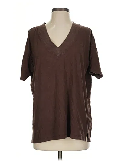 Pre-owned Aerie Short Sleeve T-shirt In Brown
