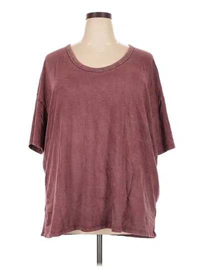 Pre-owned Aerie Short Sleeve T-shirt In Burgundy