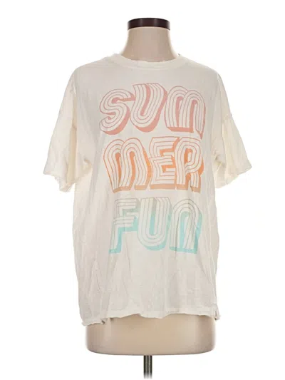 Pre-owned Aerie Short Sleeve T-shirt In Ivory