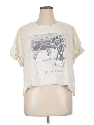 Pre-owned Aerie Short Sleeve T-shirt In Ivory