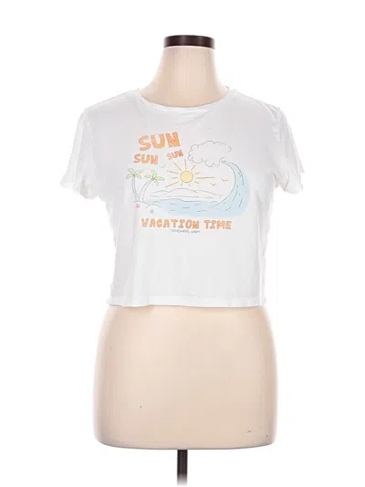Pre-owned Aerie Short Sleeve T-shirt In Ivory