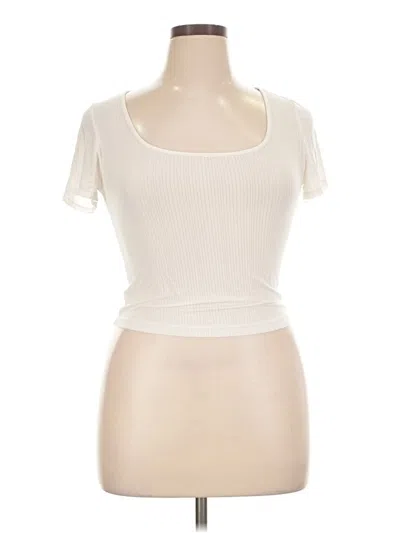 Pre-owned Aerie Short Sleeve T-shirt In Ivory