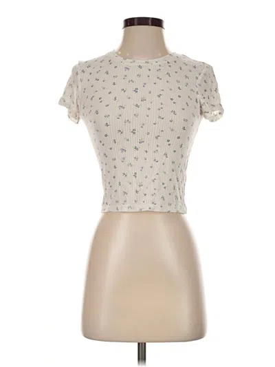 Pre-owned Aerie Short Sleeve T-shirt In Ivory