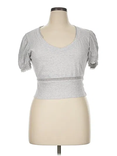Pre-owned Aerie Short Sleeve T-shirt In Silver