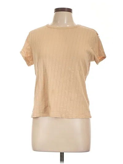 Pre-owned Aerie Short Sleeve T-shirt In Tan