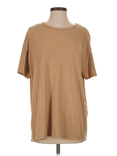 Pre-owned Aerie Short Sleeve T-shirt In Tan