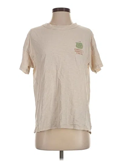 Pre-owned Aerie Short Sleeve T-shirt In Tan