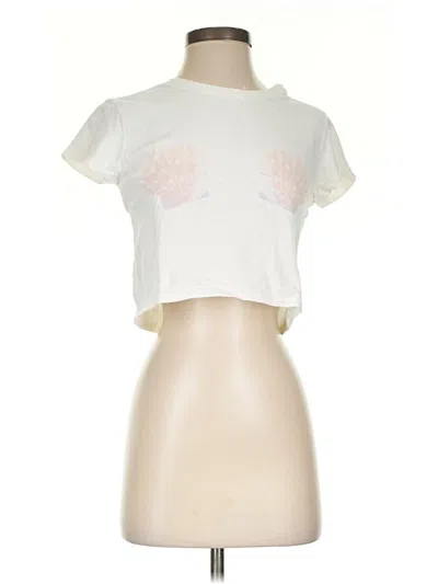 Pre-owned Aerie Short Sleeve T-shirt In White