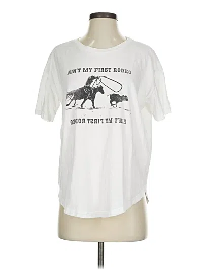 Pre-owned Aerie Short Sleeve T-shirt In White